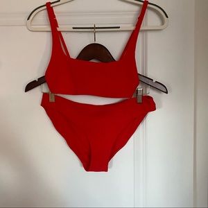 COS Ribbed Red Bikini